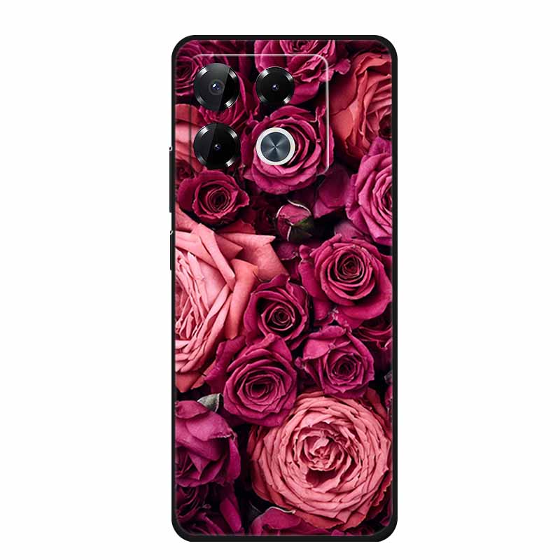 For Infinix Note 40 Pro Case Note40 Pro Plus Phone Cover Black Silicone Soft Case For Infinix Note 40 Pro Plus Back Cover Case