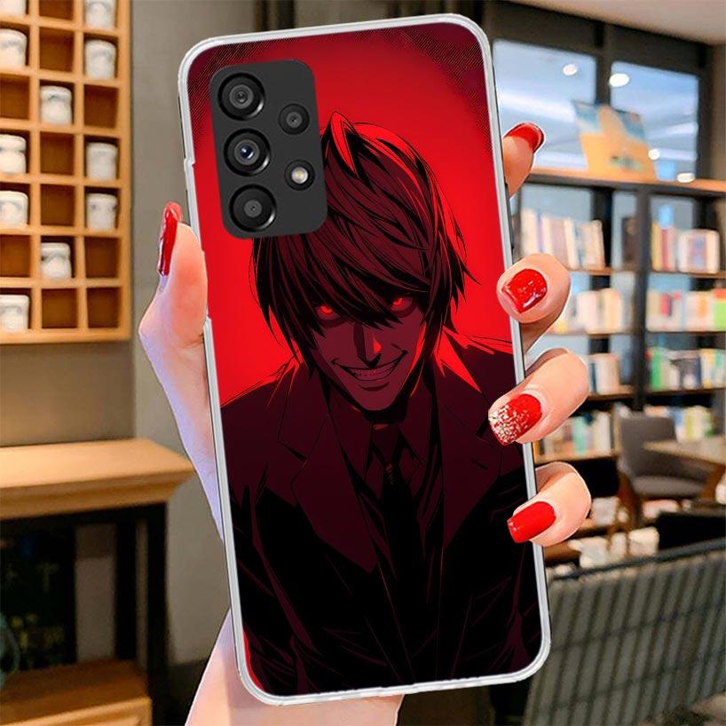 N-Note D-Death Yagami Light Phone Case For Samsung Galaxy A12 A22 A32 A52 A72 A02S Phone Case Note 20 Ultra 10 S10 Plus A51 A71