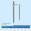 Universal 12mm Solid Stainless Steel Fishing Umbrella Ground Stake Accessory