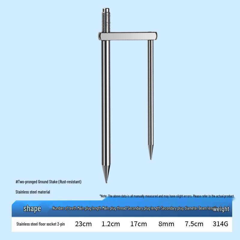 Universal 12mm Solid Stainless Steel Fishing Umbrella Ground Stake Accessory