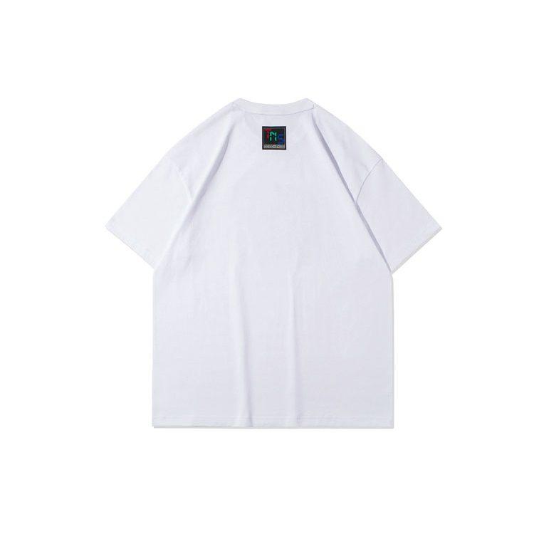 Li Ning T Shirts Men's White Crew Neck Moderate Straight Fit AHSRA85-1