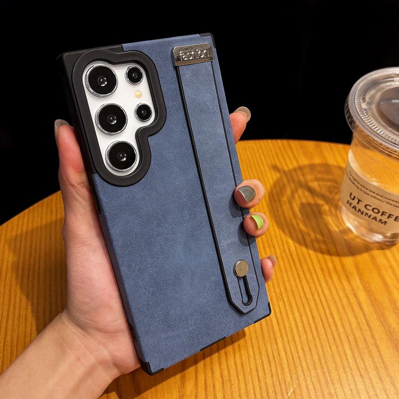 

Роскошный кожаный магнитный чехол для телефона Samsung S25 Ultra S24 Plus S23 S22 Ultra матовый ударопрочный беспроводной зарядный мягкий тонкий бампер Samsung S22 Ultra синий