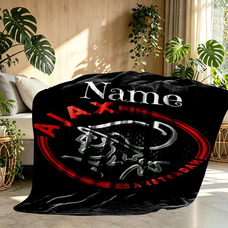 Custom Name Personalized Ajax Print Blanket, Home Decor, Bedroom, Sofa, Camping, Couch, Gifts for Birthday Christmas