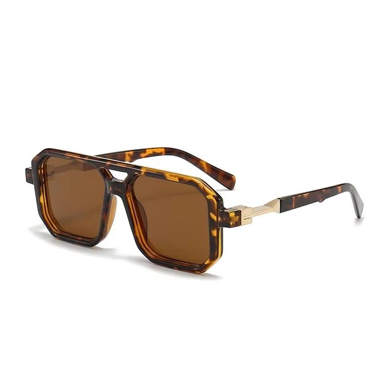 Xiaomi Retro Square Double Beam Sunglasses,Unisex European American Eyewear,Trendy Decorative Sunglasses UV400 Men Women Outdoor