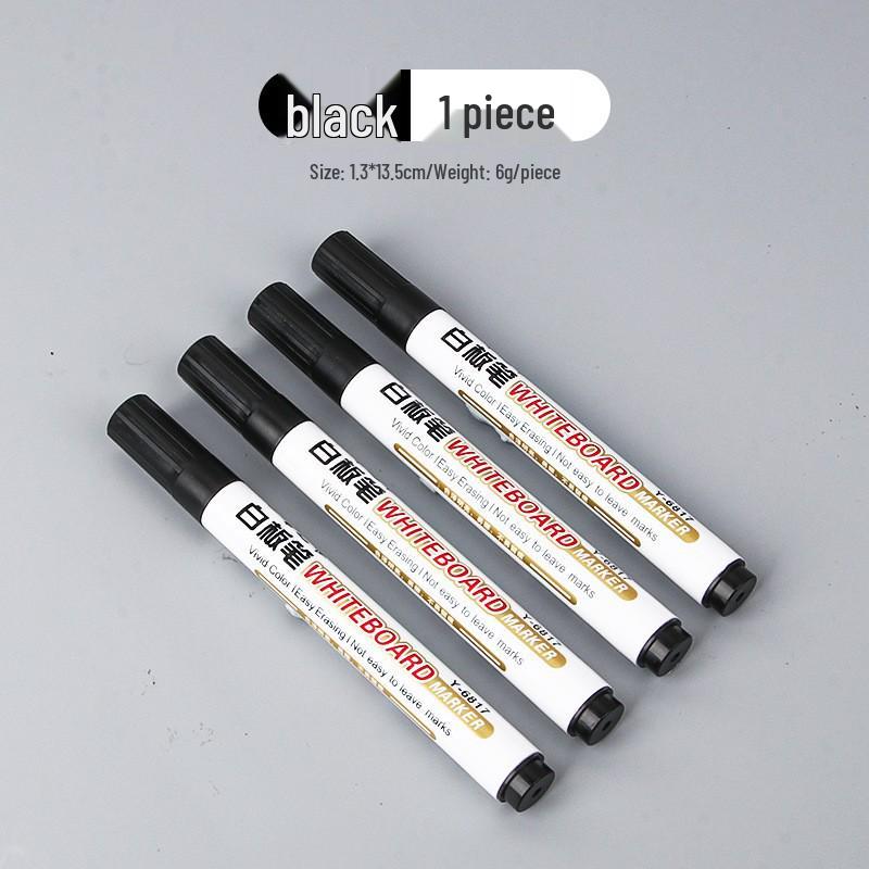 Erasable Large Capacity Whiteboard Marker - Water-Based, Big Head, Easy Erase, Black/Red/Blue for Office Use