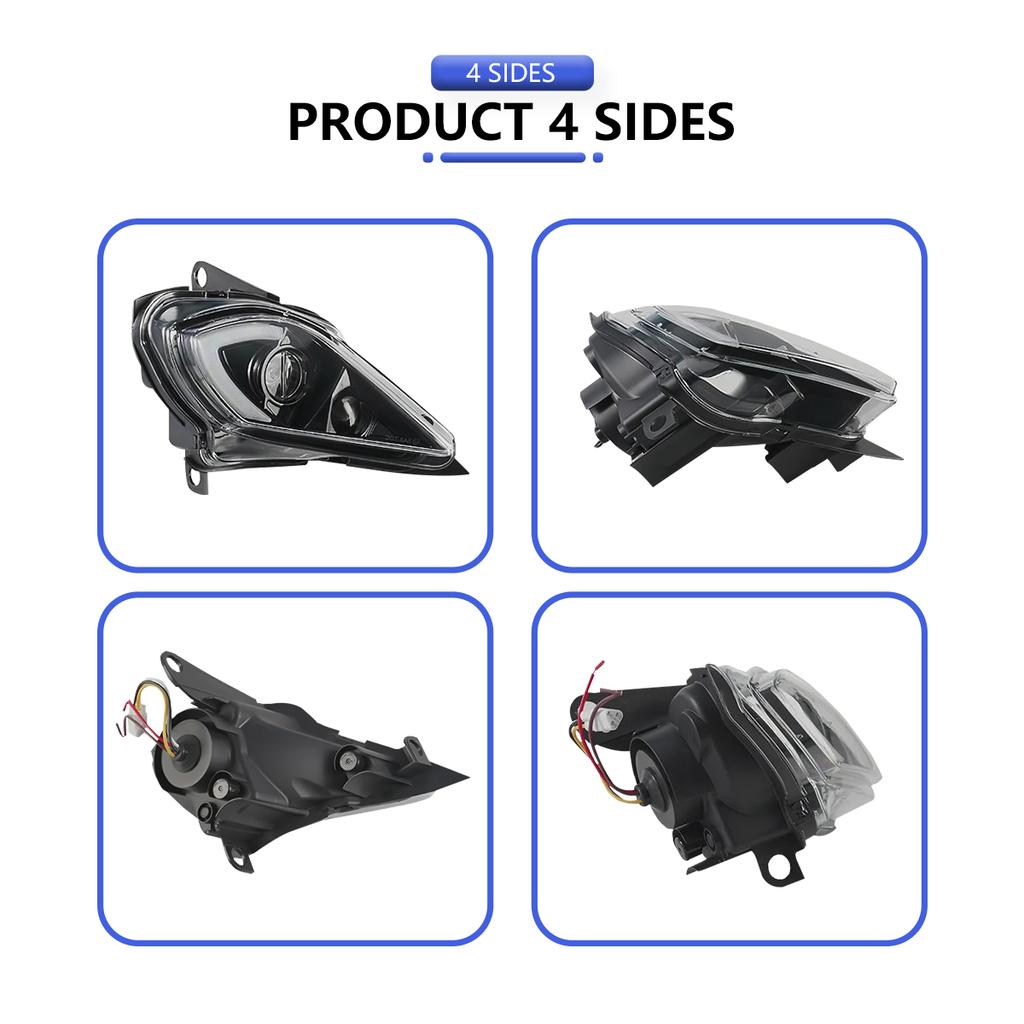 DRL LED Adjustable Headlights for Yamaha Raptor 700 700R YFZ450 YFZ450R YFZ450X Wolverine 450 350 Turn Signal Light 2006-2025