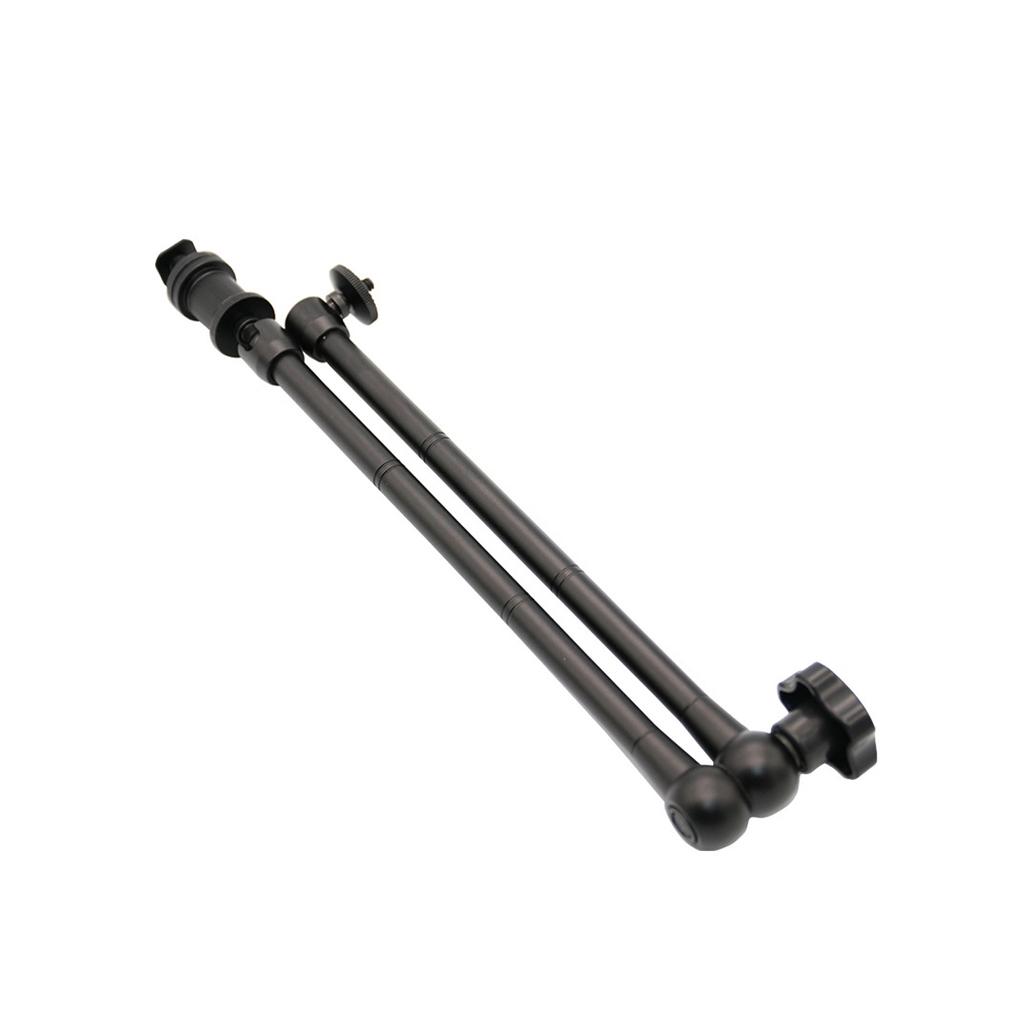20 Inch Adjustable Articulating Friction Arm Aluminum Alloy 2KG Payload with Cold Shoe Universal 1 4 Screw for Flash