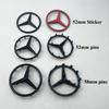 2025 Hot 52mm 58mm ABS Chrome Black Star Logo Mercedes Steering Wheel Logo Sticker For Mercedes Benz C E S Class W253 Emblem Acc
