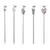 Set of 10 Cocktail Pick Stainless Steel Cocktail Pick Reusable Toothpicks Fruit Toothpick for Olives Appetizers Sandwich
