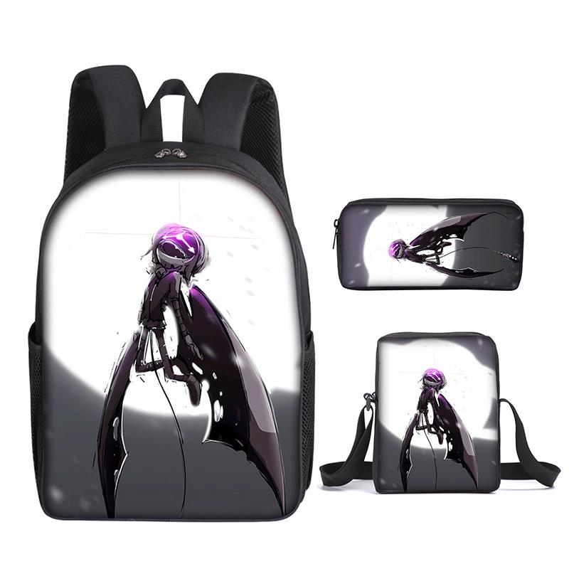 Droni Killer Novità Classici Stampa 3D Set da 3 pezzi Zaino Scolastico per Studenti Zaino per Laptop Zaino a Spalla Inclinata Astuccio