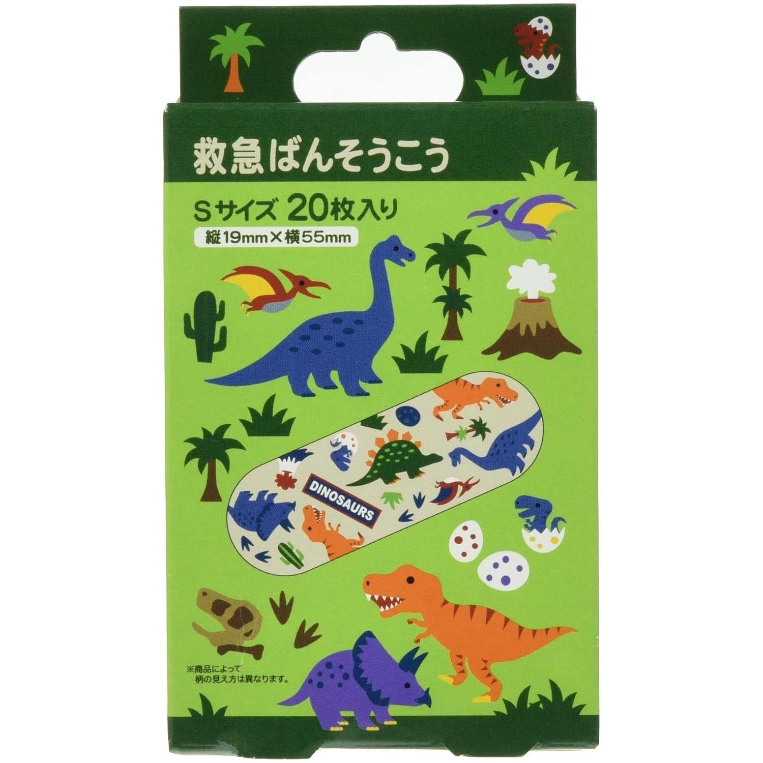 Skater First Aid Band-Aid Size S Adhesive Bandage Dinosaur 20 pieces QQB2-A