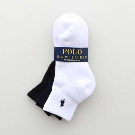 POLO RALPH LAUREN SocksSet 3Polo Womens Pile Sole One Point Short Socks Unisex Adult