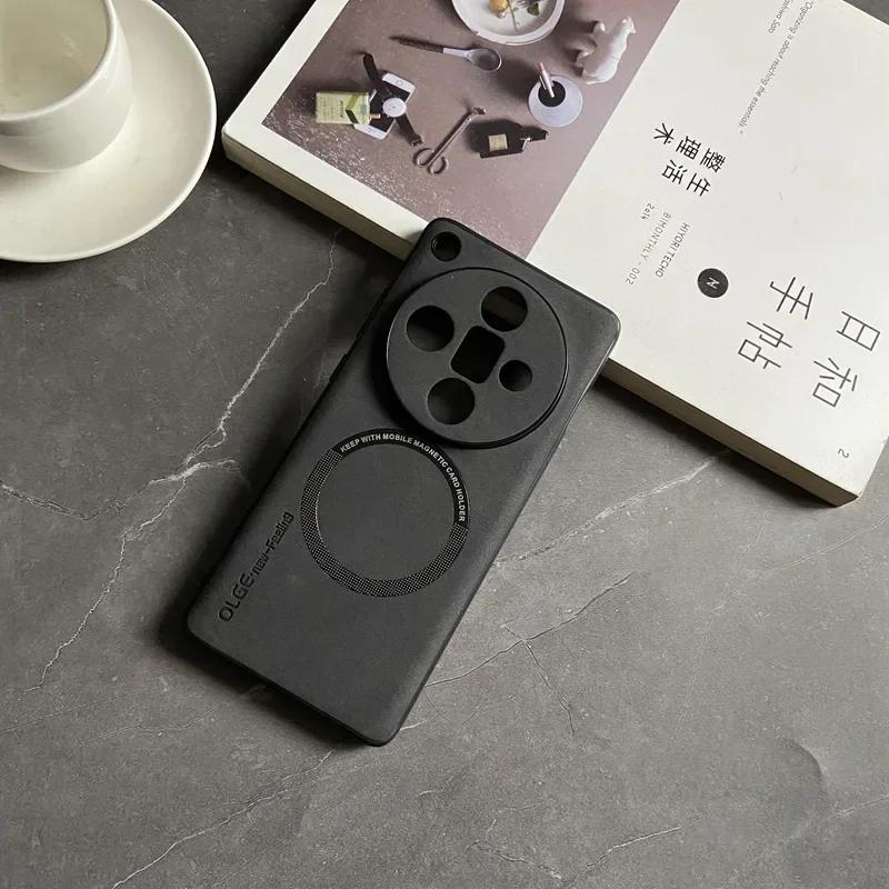 Magnetic Phone Case for OPPO Reno11 Reno10 Reno9 Reno8 Pro Plus Find X5 X6 Pro X7 Ultra Lambskin Texture Fuax Leather Cover