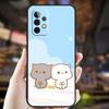 Peach And Goma Mochi Cat Case For Samsung Galaxy A54 A34 A24 A14 A12 A32 A52 A51 A71 A50 A70 A13 A33 A53 A52S Coque