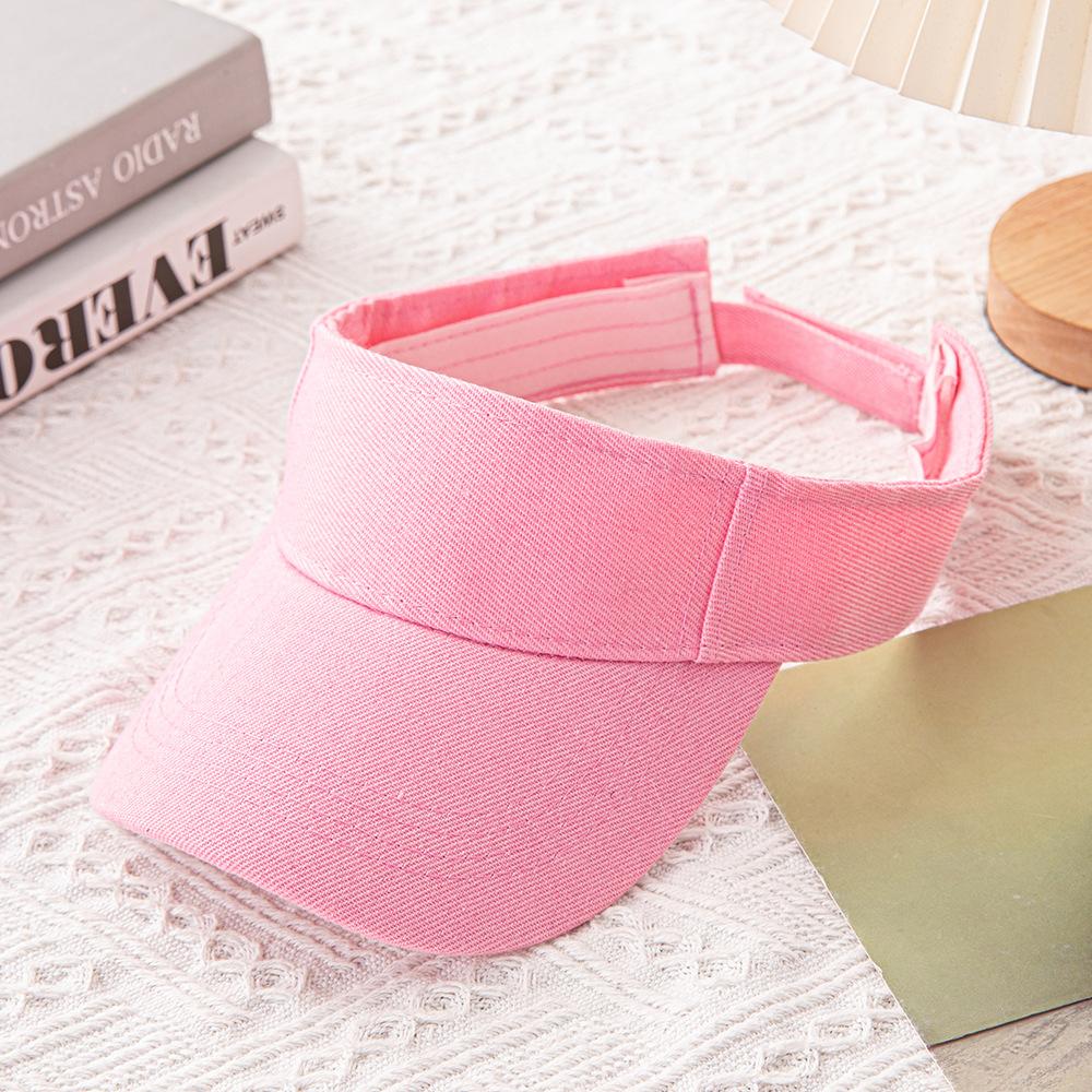 

Unisex Solid Color Baseball Cap Empty Top Sports Outdoor Sun Hat with Sunshade Female Sun Visor Tennis Cap Sunscreen Protection 56-58cm розовый