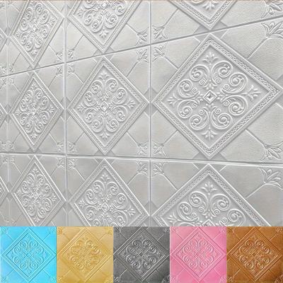 10pcs 3D Floral Carving Style with A Thickening of Self-adhesive Anti-collision Stickers Waterproof and Moisture-proof Easy To Clean and Free To Cut
