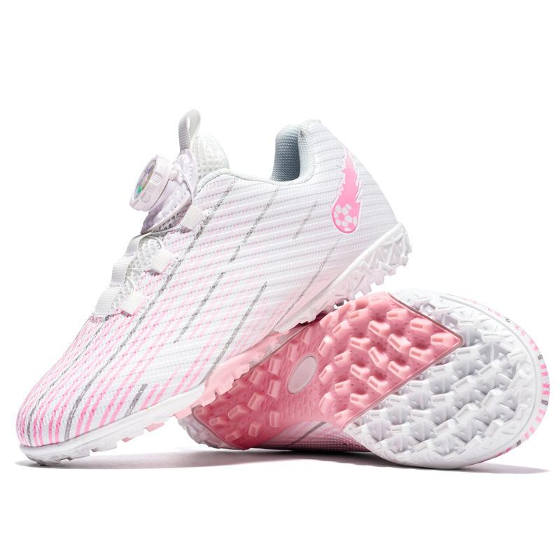 Size 28-39 Rotating Button Children's Football Shoes Broken Nails Student Football Shoes Short Nails Outside Grass Training Shoes