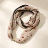 Solid Color Cylinder Magnetic Buckle Lazy Scarf Women Cotton Linen Texture Magnetic Neck Warmer Spring Autumn Versatile No-Tie Decorative Neck Gaiter