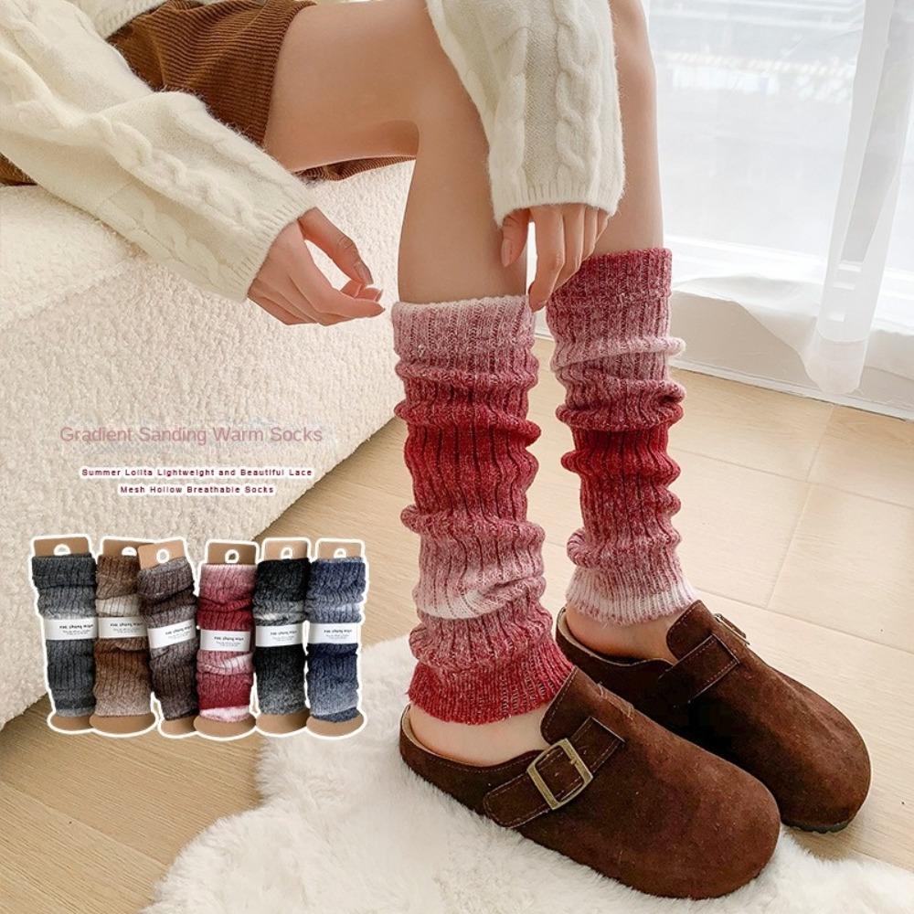 

В язані вовняні гетри Harajuku Lolitas Foot Cover Модні зимові гетри колір світло кави
