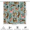 Cute Otter Shower Curtain Forest Animal Bathroom Decor Woodland Nature Waterproof Fabric Backdrop For Spa