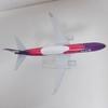 Air 16cm B737 Purple Bird Aircraft Model 1/400 Scale NOK Airways 737 Airplane Metal Alloy Plane Model Display Decor