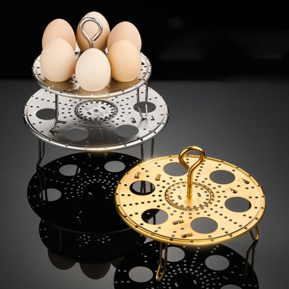 Adjusted Height Foldable Egg Steamer 304 Stainless Steel Steaming Tray Egg Steaming Rack  Fish