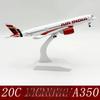 Replica Diecast Air India Airlines 20cm A350 Model 350 Metal Aircraft Airplane Plane Aircraft Alloy Material 1:400 Model Toy