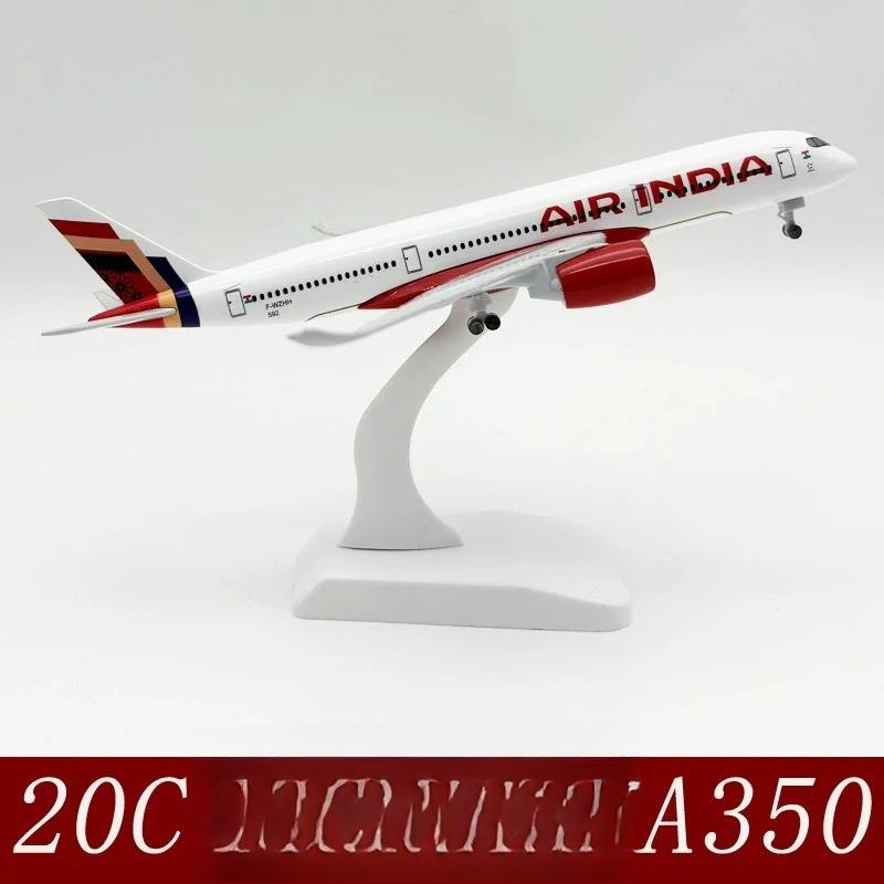 Replica Diecast Air India Airlines 20cm A350 Model 350 Metal Aircraft Airplane Plane Aircraft Alloy Material 1:400 Model Toy