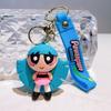 Q Version Anime The Powerpuff And Girls Series Keychain Cute Cartoon Role Kawaii Creativity Car Key Backpack Keychain