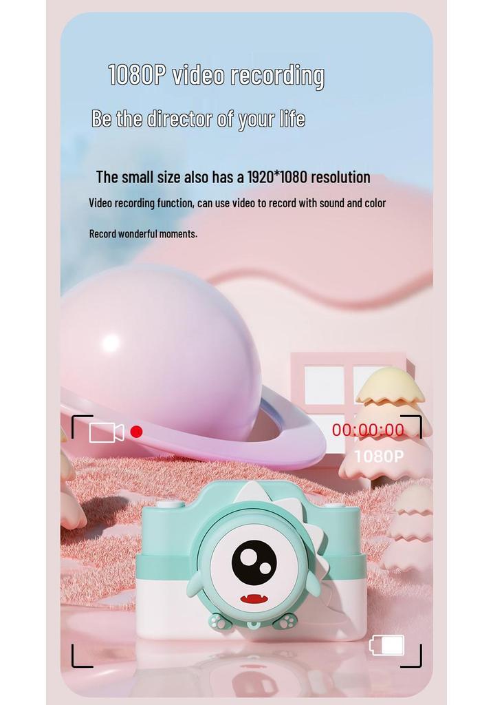 C2 Dual Lens Kids' Touch Screen Camera - Perfect Birthday Gift for Children's Play