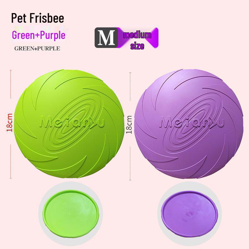 Silicone Bite-Resistant Floating Dog Frisbee Toy for Training Border Collies & Large Dogs