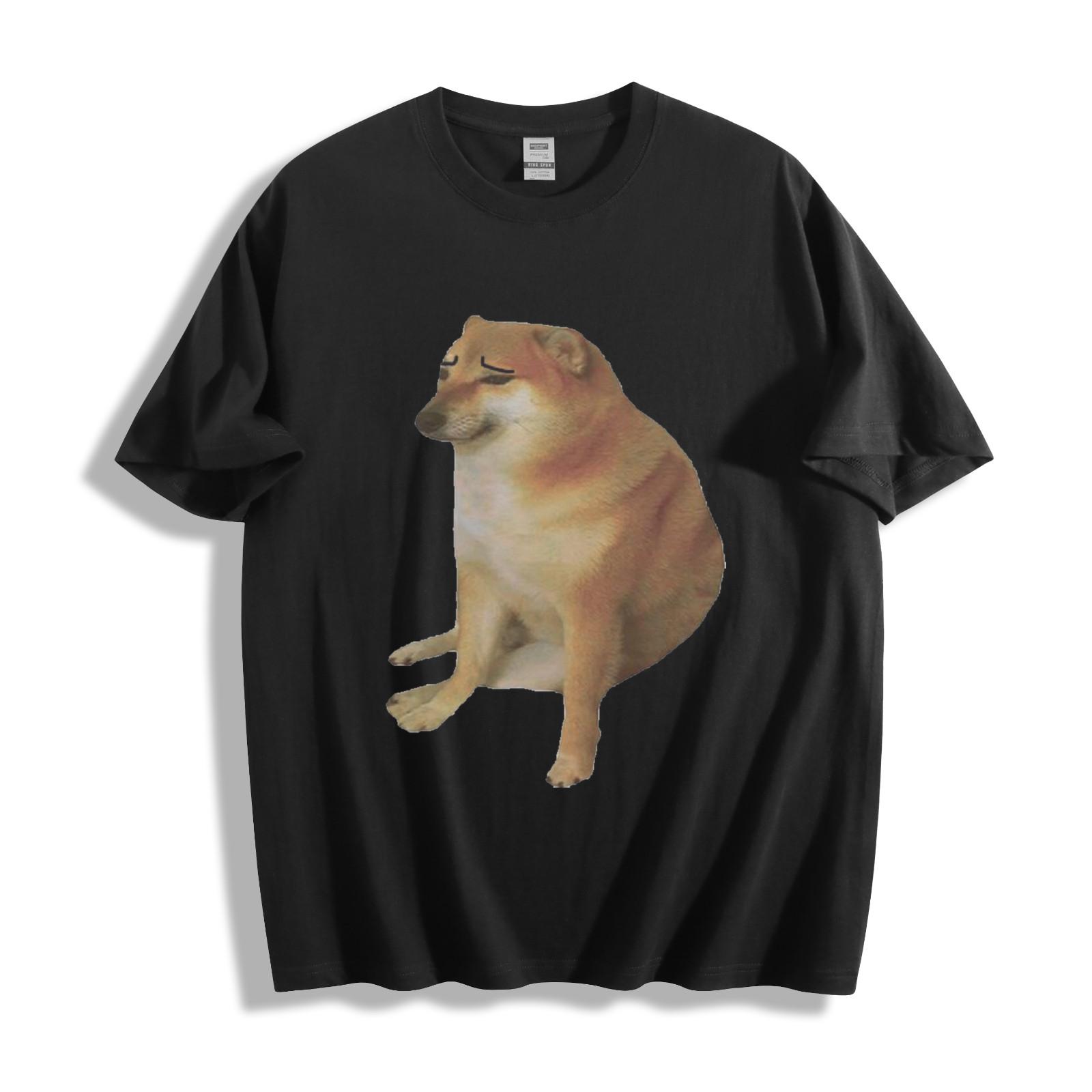 Melancholy Shiba Inu T-Shirt Mens Womens Tees Top - Woeful Meme Dog Design Unisex Tee S