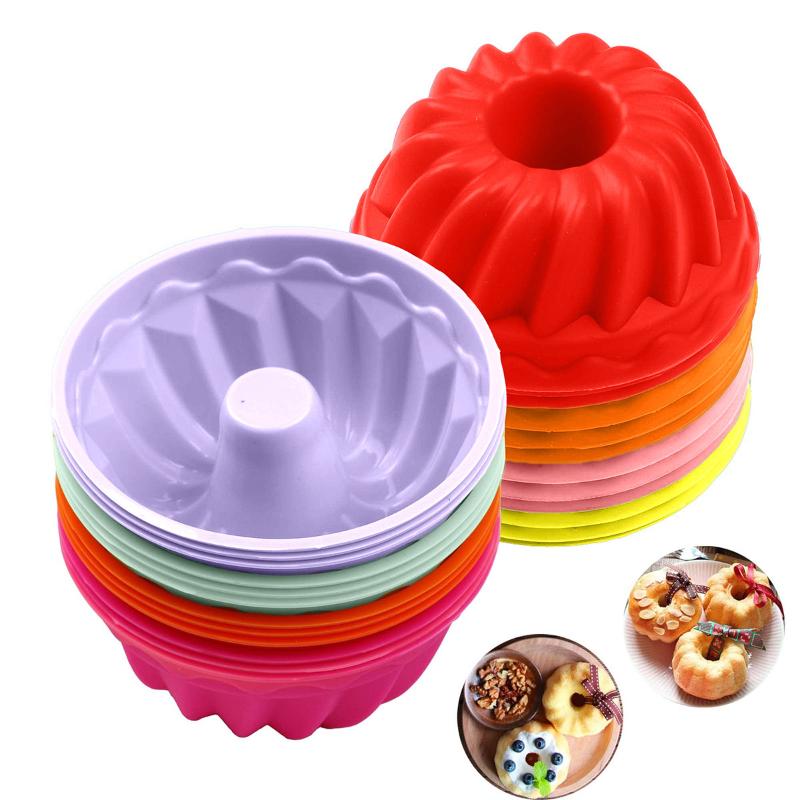 Silicone Cake Mold Food Grade BPA Free Reusable Flexible Non-Stick Baking Tool for Home Bakery DIY Cheese Cake Mousse Making
