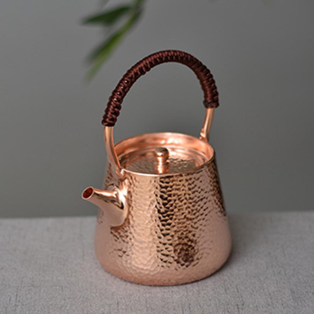 

Pure copper Handmade teapot, Handle style Boiling tea pot, Thickened small copper pot, Kung Fu Tea Set, Health teapot, 450ml