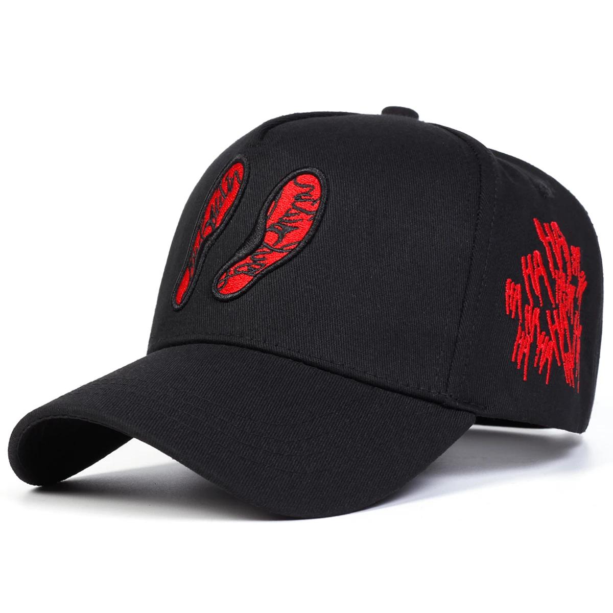 Unisex Fußabdruck Stickerei Baseballkappen Frühling Herbst Outdoor Verstellbar Lässig Hüte Sonnenschutzhut Sportkappe