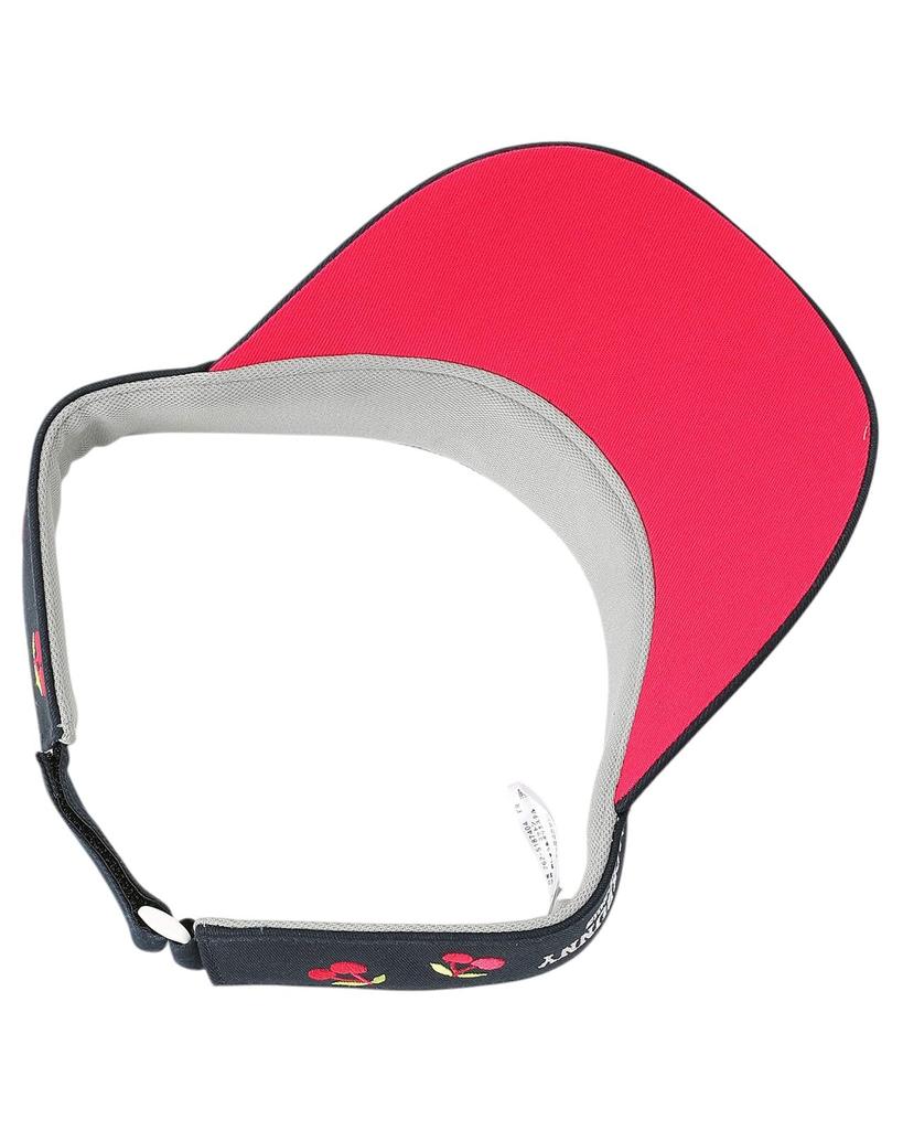[Jack Bunny] Women's Sun Visor (Cherry Pattern, Size Adjustable)  Golf Hat  262-5187404 120Navy FR