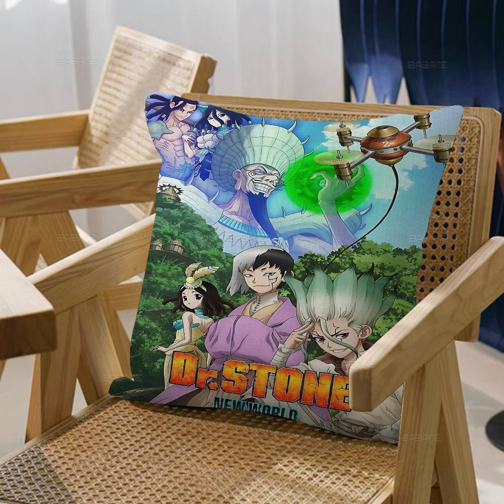 Popular D-Dr S-Stone Sci-Fi Anime Cushion Cover Decorative Pillow Sofa Home Decor Case Pillow Cases