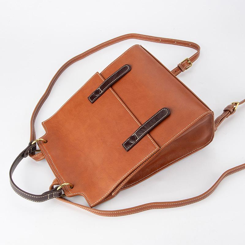 Rucsac din piele în stil colegial britanic pentru femei, din piele de cap, retro, geantă de școală simplă din piele, geantă de mână pentru femei