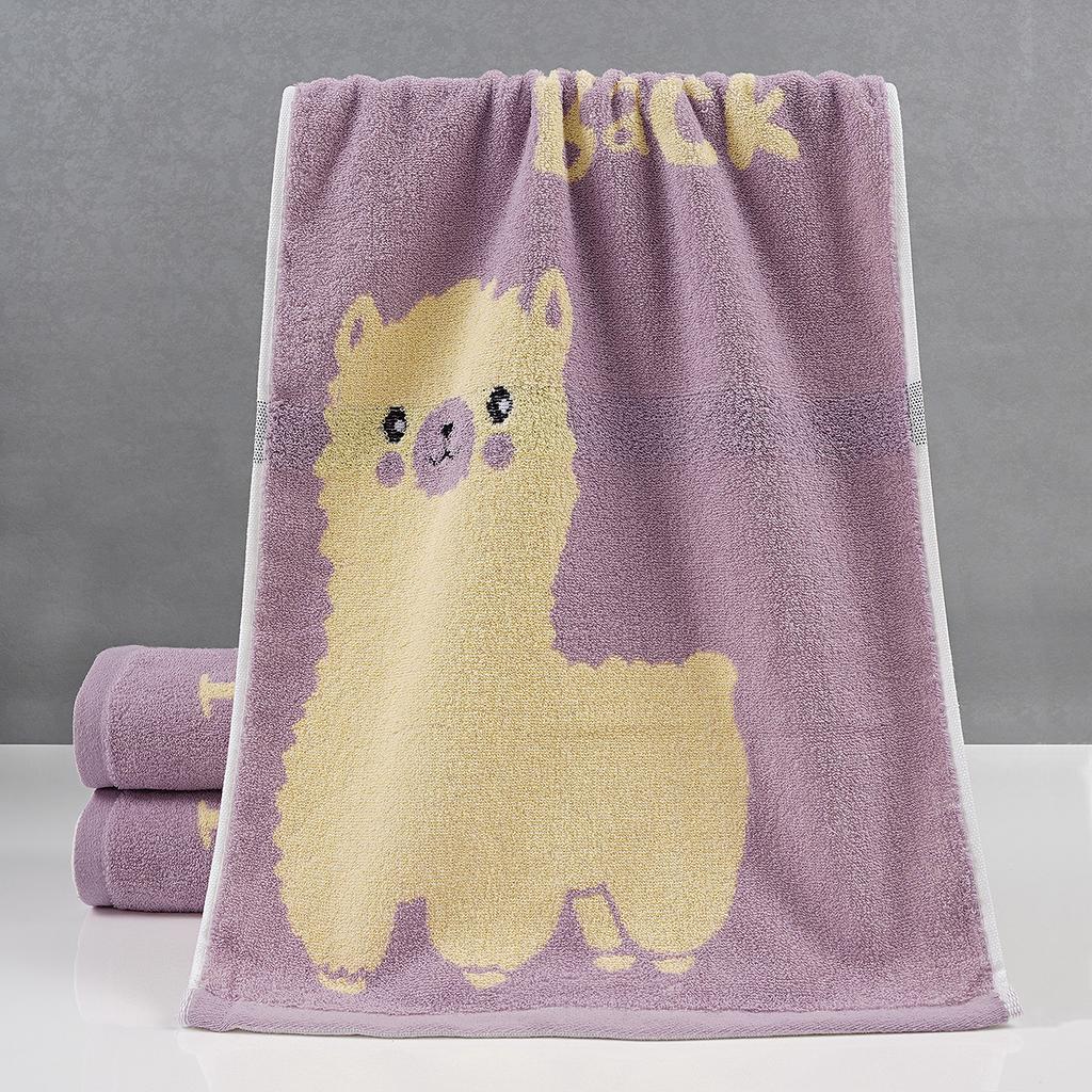 Color yarn pure cotton towel cartoon face wash absorbent towel cotton household wedding