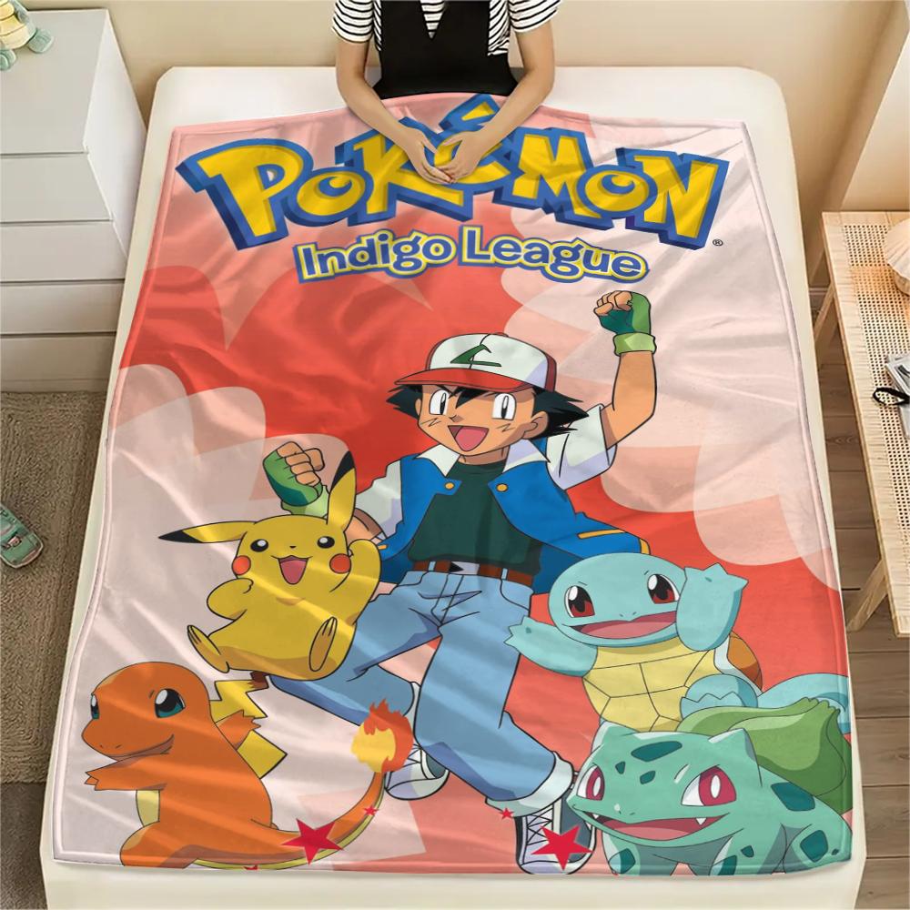 Flanelová deka s motivem Pokémonů, Vysoce kvalitní, Pohodlná pro všechna roční období, Domácí dekorace, Teplo a pohodlí, Perfektní jako dárek.