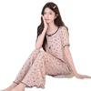 Wumida thin short-sleeved pajamas women's summer high-end modal cotton sweet printed loungewear outer suit