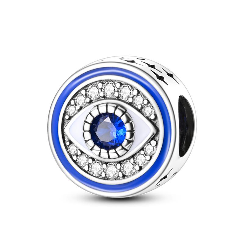 Newcopper Sparkling Zircon Devil'S Eye Horus' Eye Best Wishes Lucky Charms Beads Fit Pan Original Bracelets Diy Jewelry