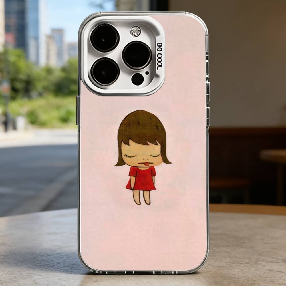Süße Y-Yoshitomo Nara Hartschalen-Handyhülle für iPhone 16 15 14 13 12 11 Pro Max Plus 16E X XR XS Max stoßfest Vollschutz