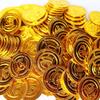10pcs Pirates Gold Coins Plastic Gold Coins Props Game Accessary Funny Playing Toys for Kids Children Gold Coins Props (Golden)
