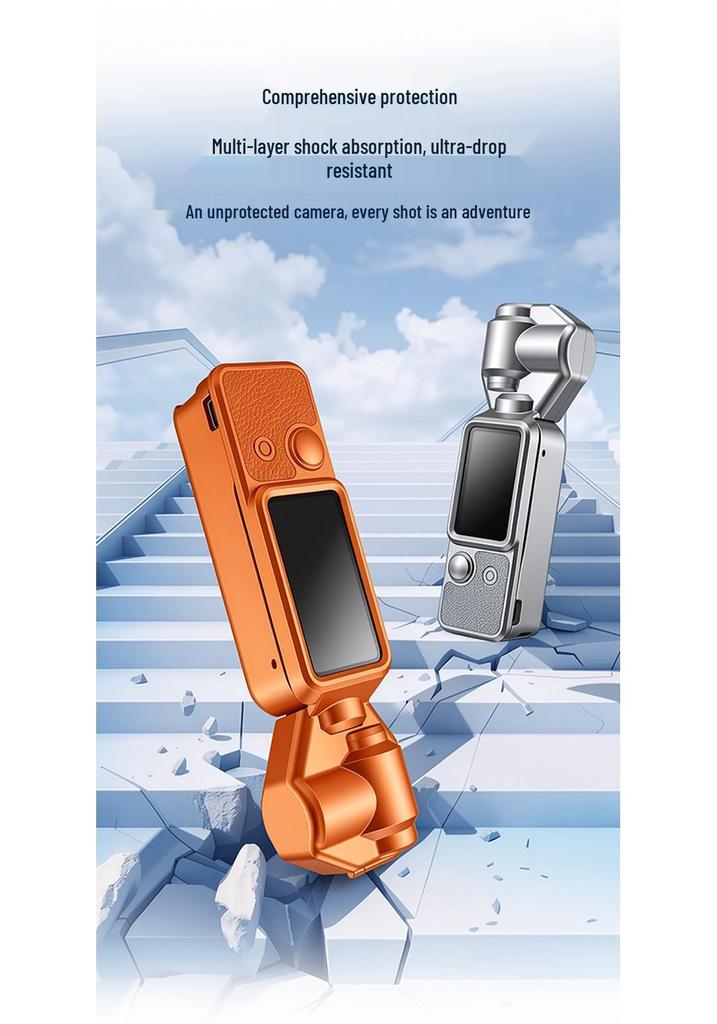 DJI Pocket 4/3 Magnetic Flip Case: Full Coverage Gimbal Protector for Sports Camera