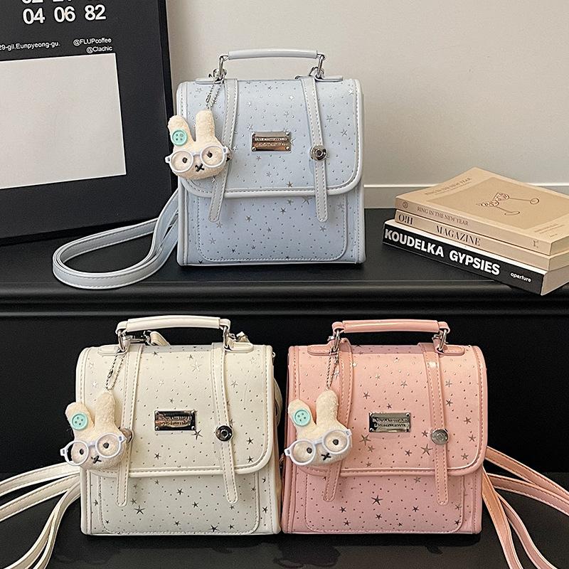 Schoolbag Handsome Rice Family Niche Polka Dot Women's Shoulder Bag 1011 Summer New Commuter Backpack Exquisite Small Schoolbag Tide