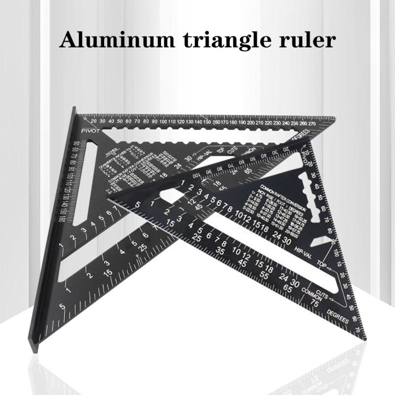 

Угольник для стропил 7 дюймов/12 дюймов, плотницкий измерительный инструмент, литая алюминиевая треугольная линейка