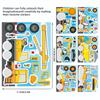 16Pcs Cartoon Engineering Car Puzzle Stickers Luggage Make A Face Notebook Puzzle Stationery Diy Stic