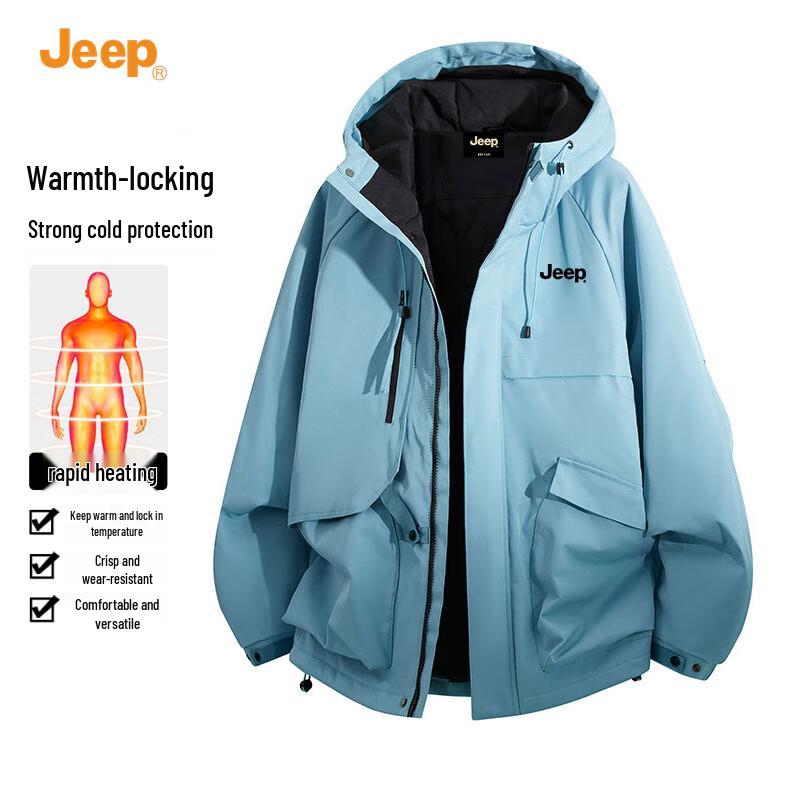 Jeep Men's Hooded Winter Padded Jacket