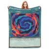 Anime Yu Gi Oh Card Blankets Blue Eyes White Dragon Cartoon Plush Novelty Soft Throw Blankets for Home Restaurant Spring Autumn